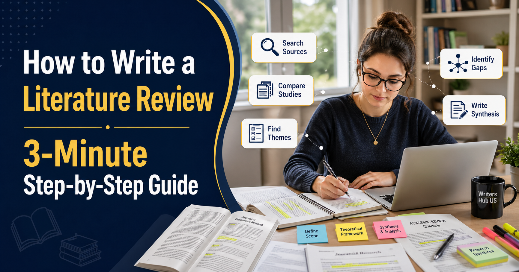 How to Write a Literature Review: 3-Minute Step-by-Step Guide