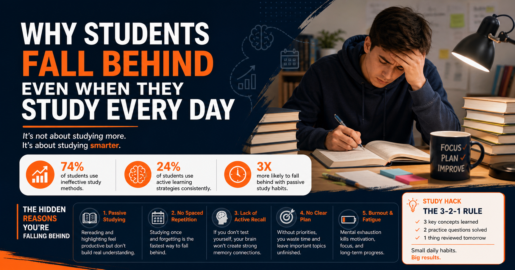 Why Students Fall Behind Even When They Study Every Day