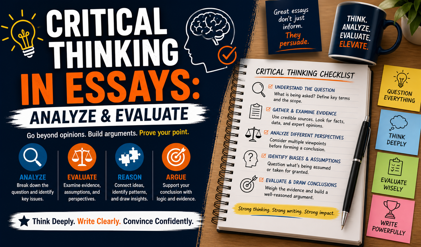 Critical Thinking in Essays: Analyze & Evaluate